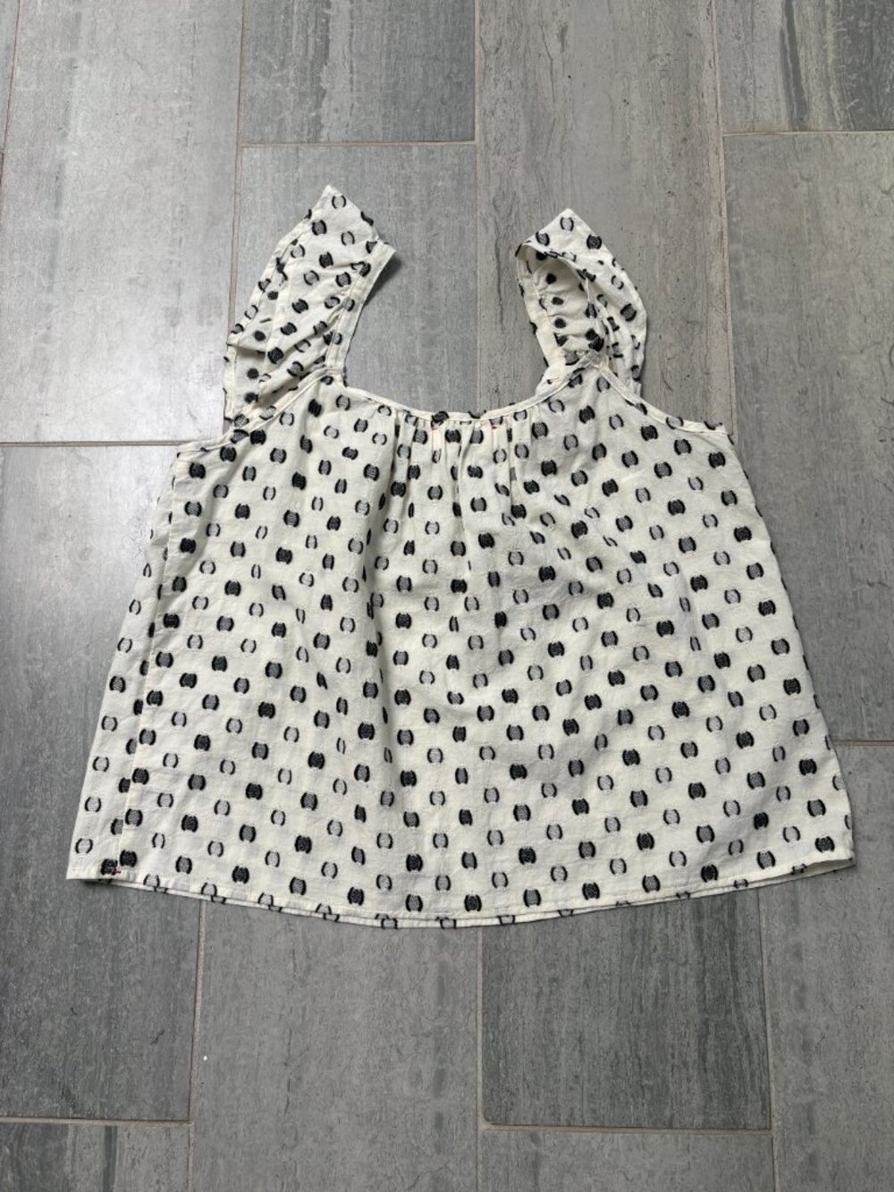 XIRENA Rue Ruffle Straps Tank Top Ivory Size Small - Picture 6 of 11